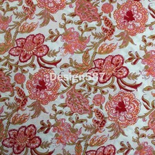 Indian Block Printed White Red