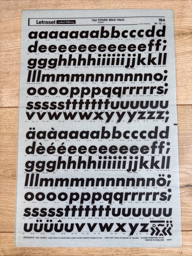 Letraset rub transfer - on,