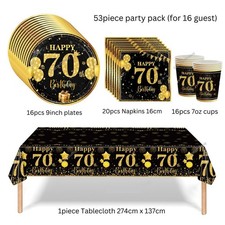 Black gold 70th Tablecloth