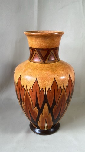 Art deco chameleon ware - deco, vase
