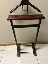 VTG MCM Cherrywood Valet Stand
