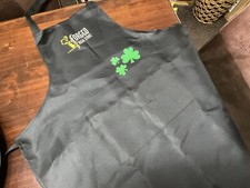 CONOR MCGREGOR FORGED IRISH STOUT BLACK BAR APRON WITH LOGO 