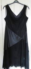 Black Satin Dress With Tulle