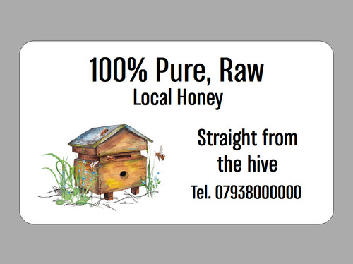 100 pure raw local honey - 100%,