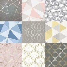 Geometric Wallpaper Metallic