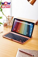 EGL 10 Inch 2-in-1 Android 16GB Tablet 2021  Gold RRP £99.99 Used Grey colour