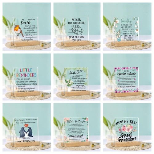 Personalised plaque with wood - personalised,