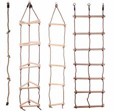 KIDS WOODEN ROPE LADDER CLIMBING ROPE FOR TIMBER CLIMBING FRAME SELECTION!