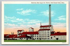 American Beet Sugar Co. Factory East Grand Forks Minnesota c1930s Postcard