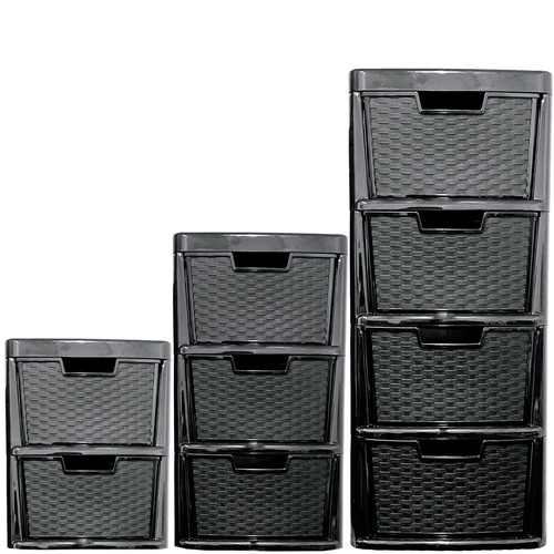 Large rattan drawer - large, plastic