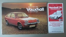 VAUXHALL RANGE orig 1978 UK Mkt Prestige Brochure - Chevette Cavalier Viva VX