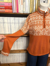 Alpaca Imports Ladies 10 Jumper Fleece Made in Peru Snow 1/4 Zip Wool Skiing