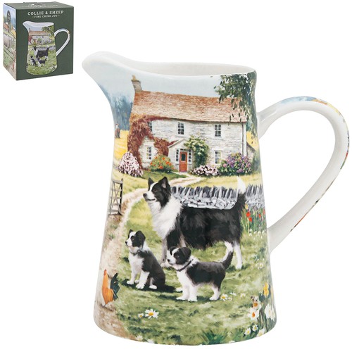 Ceramic jug collie - ceramic,
