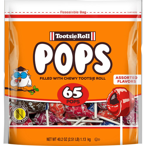Tootsie pops assorted peanut - pops,,