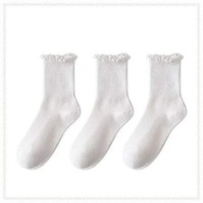 Ruffled Cotton Ankle Socks –