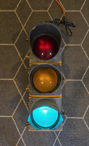 Vintage traffic signal light - signal,