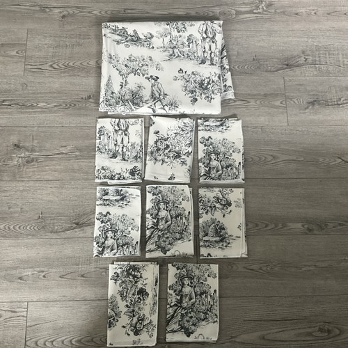 French country linen toile - country,