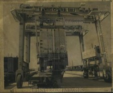 1973 Press Photo A crane lifts