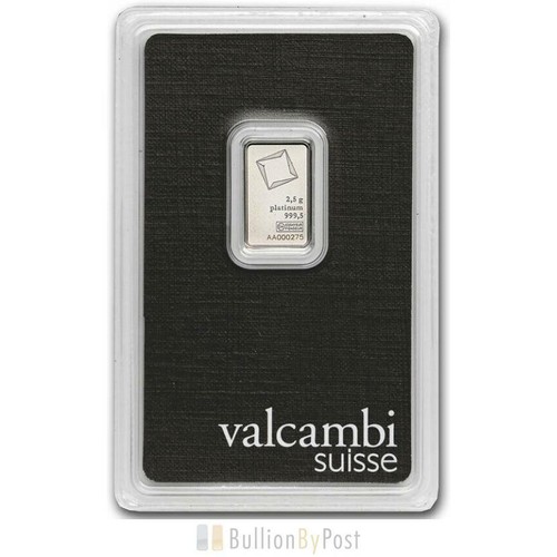 Valcambi gram platinum bar - 2.5,