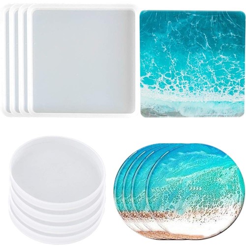 Coaster resin molds silicone - resin,