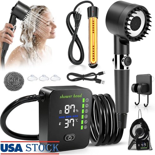 Portable heated shower - portable, 8000mah