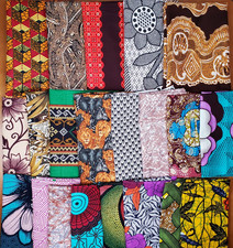 Fabric Scrap Lot African Wax