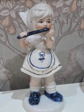 Vintage 1980 White Delft Blue