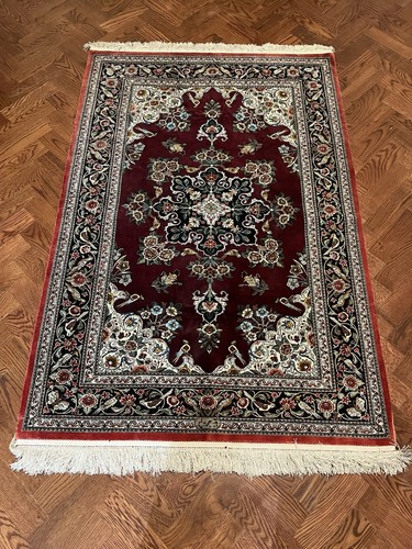 Persian silk rug handmade - silk,