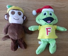 2x Cadbury's Freddo Frogs & Buttons Monkey 28cm Plush Soft Toy Bundle Christmas 