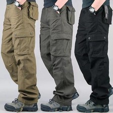 UK Mens Cargo Trousers 100%