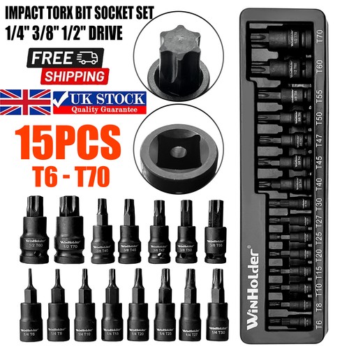 Winholder 15pc torx bit socket - bit,
