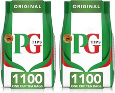 PG Tips Original Tea, Food Solutions Big Pack, Black Tea, 1100 Tea Bags-(2 Pack)