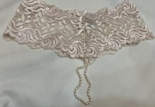 Myla London Fresh Water Pearl off-white Lace Knicker/Panty.  One Size. NWT