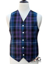 Men's Wedding Pride of Scotland Tartan Vest 5 Button Scottish Kilt Waistcoat