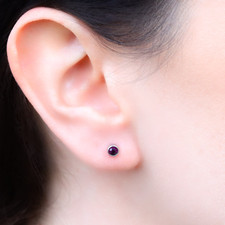 Gem Earrings Ear Studs Stud Piercings Surgical Steel Pair Silver Rose Gold UK