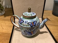 Charlotte Di Vita Trade Plus Aid Miniature Enamel Teapot Butterfly Ball
