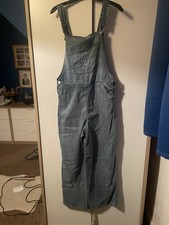Ladies Blue Dungarees States Age 13/14 Fits Size 8 See Label For Length