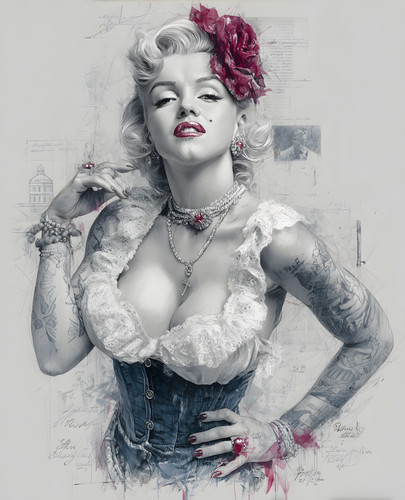 Tattooed marilyn monroe - monroe, in