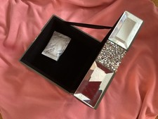 Julian MacDonald Ornamental mirrored trinket box with lid, velvet lined 