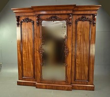 Victorian mahogany triple