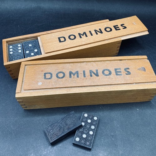 Dominoes wooden boxes two - boxes,