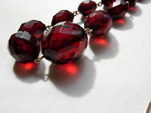 Vintage faceted ruby cherry
