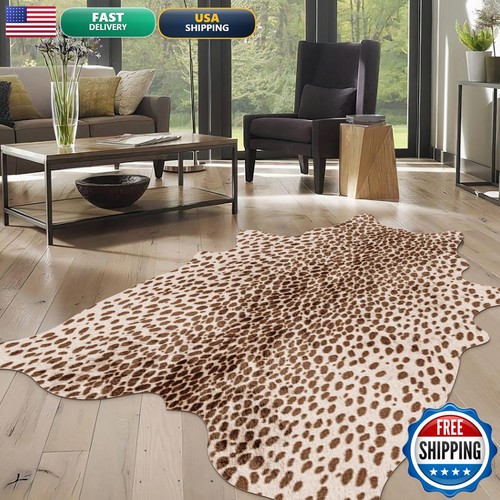 Warm haven leopard print rug - haven,