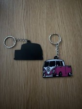 VW Camper Keyring PINK