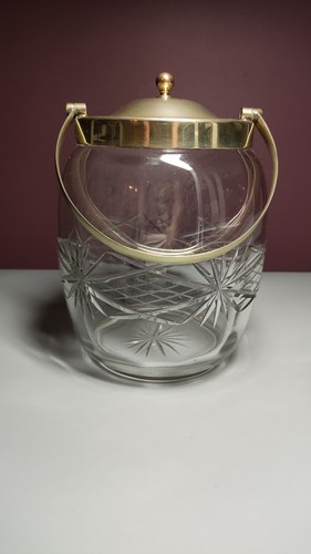 Vintage cut glass biscuit - cut,
