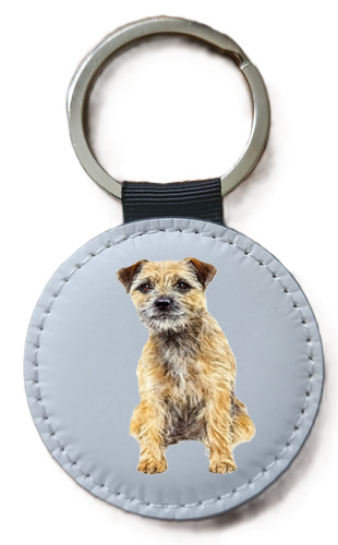 Border terrier keyring - border,