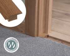 Solid Oak Door Threshold Profile Strip - Semi Ramp 1800mm (For 15mm Floors)