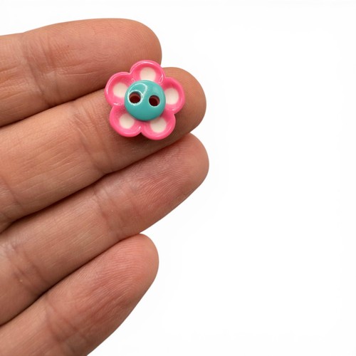 Flower shape resin buttons - flower,