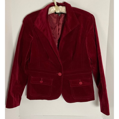 Talbots red velvet blazer - velvet,