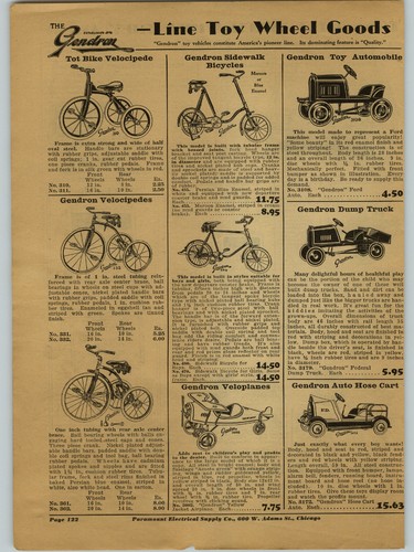 1931 paper toy pedal - ad, car